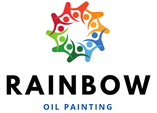 Rainbow oil painting